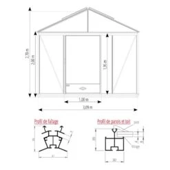 Serre De Jardin LUXIA 18,70m² En Aluminium Naturel Et Verre Trempé 4mm + Embase Incluse - Lams -Jardin Serre Boutique serre de jardin luxia 1870m en aluminium naturel et verre trempe 4mm embase incluse lams 2