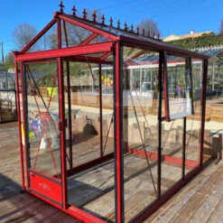 Serre De Jardin LUXIA 3,8m² En Aluminium Laqué Et Verre Trempé 4mm + Embase Incluse - Lams