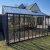 Serre De Jardin LUXIA Rétro 9,60m² En Aluminium Laqué Et Verre Trempé 4mm + Embase Incluse - Lams -Jardin Serre Boutique serre de jardin luxia retro 960m en aluminium laque et verre trempe 4mm embase incluse lams