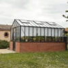 Serre De Jardin LUXIA Rétro Sur Muret 18,70m² En Aluminium Laqué Et Verre Trempé 4mm - Lams