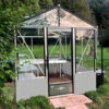 Serre De Jardin LUXIA Sur Muret 12,50m² En Aluminium Laqué Et Verre Trempé 4mm - Lams -Jardin Serre Boutique serre de jardin luxia sur muret 1250m en aluminium laque et verre trempe 4mm lams
