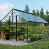 Serre De Jardin Meridian1 11,5m² En Aluminium émeraude Et Verre De Sécurité 3mm – Vitavia