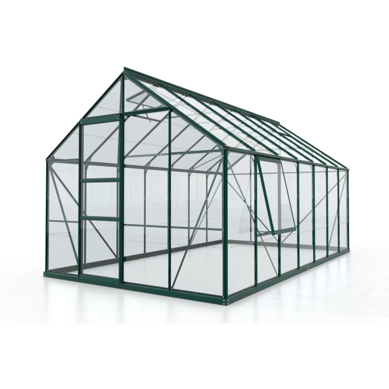 Serre De Jardin Meridian1 11,5m² En Aluminium émeraude Et Verre De Sécurité 3mm – Vitavia 4 Serre De Jardin Meridian1 11,5m² En Aluminium émeraude Et Verre De Sécurité 3mm – Vitavia – Image 2