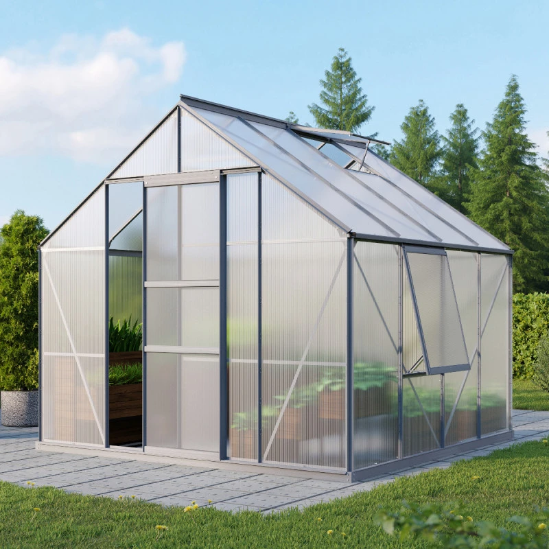 Serre De Jardin Meridian1 6,7m² En Aluminium Anodisé Et Polycarbonate 6mm – Vitavia 3 Serre De Jardin Meridian1 6,7m² En Aluminium Anodisé Et Polycarbonate 6mm – Vitavia