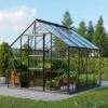 Serre De Jardin Meridian1 6,7m² En Aluminium Noir Et Verre De Sécurité 3mm – Vitavia -Jardin Serre Boutique serre de jardin meridian1 67m en aluminium noir et verre de securite 3mm vitavia