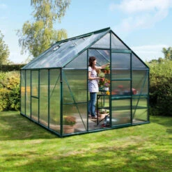 Serre De Jardin Meridian1 8,3m² En Aluminium émeraude Et Polycarbonate 6mm – Vitavia -Jardin Serre Boutique serre de jardin meridian1 83m en aluminium emeraude et polycarbonate 6mm vitavia 1 1