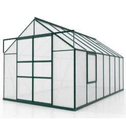 Serre De Jardin Meridian2 11,5m² En Aluminium émeraude Et Polycarbonate 6mm – Vitavia -Jardin Serre Boutique serre de jardin meridian2 115m en aluminium emeraude et polycarbonate 6mm vitavia 1