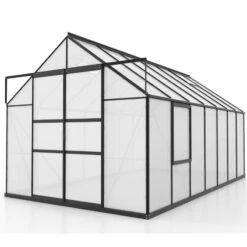 Serre De Jardin Meridian2 11,5m² En Aluminium Noir Et Polycarbonate 4mm – Vitavia -Jardin Serre Boutique serre de jardin meridian2 115m en aluminium noir et polycarbonate 4mm vitavia 1