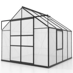 Serre De Jardin Meridian2 6,7m² En Aluminium Noir Et Polycarbonate 6mm – Vitavia -Jardin Serre Boutique serre de jardin meridian2 67m en aluminium noir et polycarbonate 6mm vitavia 1
