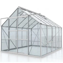 Serre De Jardin Meridian2 8,3m² En Aluminium Anodisé Et Panneaux De Verre De Sécurité De 3mm – Vitavia -Jardin Serre Boutique serre de jardin meridian2 83m en aluminium anodise et panneaux de verre de securite de 3mm vitavia 1