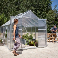 Serre De Jardin Meridian2 8,3m² En Aluminium Anodisé Et Polycarbonate 4mm – Vitavia -Jardin Serre Boutique serre de jardin meridian2 83m en aluminium anodise et polycarbonate 4mm vitavia 2
