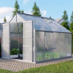 Serre De Jardin Meridian2 8,3m² En Aluminium Anodisé Et Polycarbonate 4mm – Vitavia -Jardin Serre Boutique serre de jardin meridian2 83m en aluminium anodise et polycarbonate 4mm vitavia 4