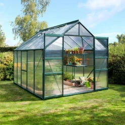 Serre De Jardin Meridian2 8,3m² En Aluminium émeraude Et Polycarbonate 4mm – Vitavia -Jardin Serre Boutique serre de jardin meridian2 83m en aluminium emeraude et polycarbonate 4mm vitavia 1