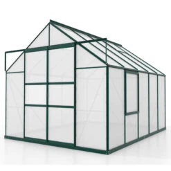 Serre De Jardin Meridian2 8,3m² En Aluminium émeraude Et Polycarbonate 6mm – Vitavia -Jardin Serre Boutique serre de jardin meridian2 83m en aluminium emeraude et polycarbonate 6mm vitavia 2