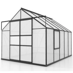 Serre De Jardin Meridian2 8,3m² En Aluminium Noir Et Polycarbonate 4mm – Vitavia -Jardin Serre Boutique serre de jardin meridian2 83m en aluminium noir et polycarbonate 4mm vitavia 2