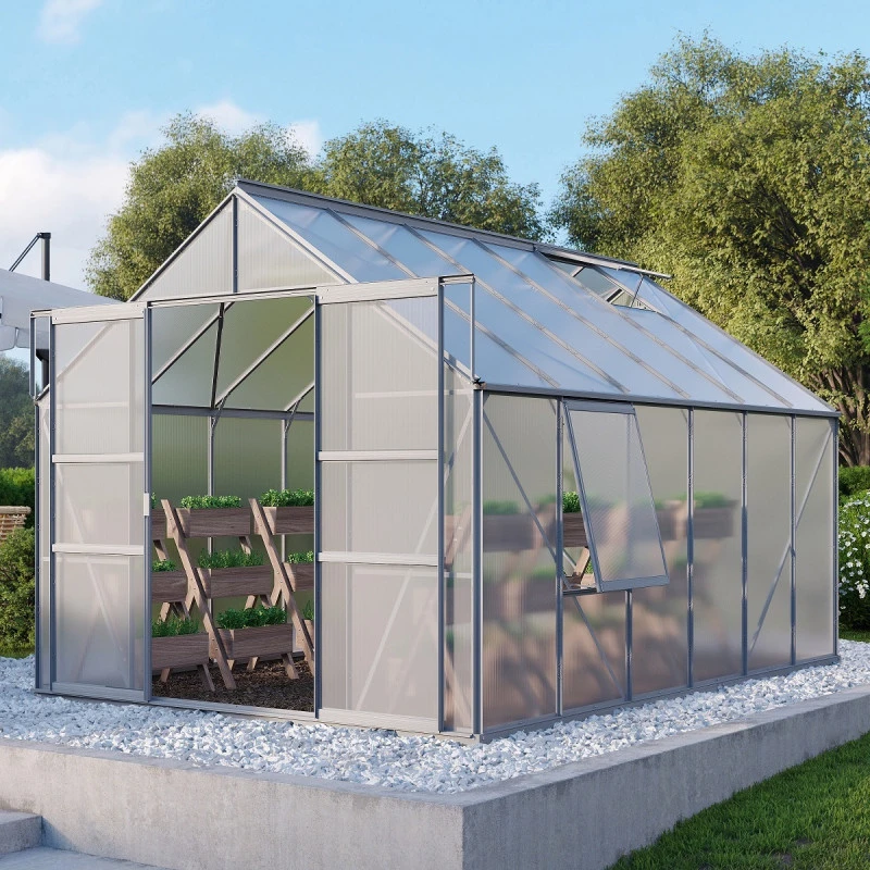 Serre De Jardin Meridian2 9,9m² En Aluminium Anodisé Et Polycarbonate 4mm – Vitavia 3 Serre De Jardin Meridian2 9,9m² En Aluminium Anodisé Et Polycarbonate 4mm – Vitavia