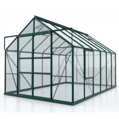 Serre De Jardin Meridian2 9,9m² En Aluminium émeraude Et Panneaux De Verre De Sécurité De 3mm – Vitavia -Jardin Serre Boutique serre de jardin meridian2 99m en aluminium emeraude et panneaux de verre de securite de 3mm vitavia 1