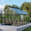 Serre De Jardin Meridian2 9,9m² En Aluminium émeraude Et Panneaux De Verre De Sécurité De 3mm – Vitavia -Jardin Serre Boutique serre de jardin meridian2 99m en aluminium emeraude et panneaux de verre de securite de 3mm vitavia