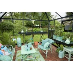 Serre De Jardin Oase 13,54m² Anthracite En Verre Trempé 3mm - Juliana -Jardin Serre Boutique serre de jardin oase 1354m anthracite en verre trempe 3mm juliana 13