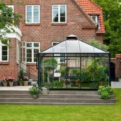 Serre De Jardin Oase 13,54m² Anthracite En Verre Trempé 3mm - Juliana -Jardin Serre Boutique serre de jardin oase 1354m anthracite en verre trempe 3mm juliana 3