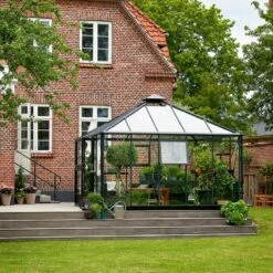 Serre De Jardin Oase 13,54m² Anthracite En Verre Trempé 3mm - Juliana -Jardin Serre Boutique serre de jardin oase 1354m anthracite en verre trempe 3mm juliana 5