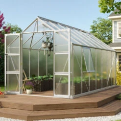 Serre De Jardin Olymp 11,5m² En Alu Anodisé Et Polycarbonate 4mm - Vitavia -Jardin Serre Boutique serre de jardin olymp 115m en alu anodise et polycarbonate 4mm vitavia 1