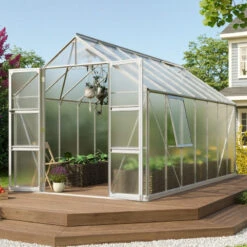 Serre De Jardin Olymp 11,5m² En Alu Anodisé Et Polycarbonate 6mm - Vitavia -Jardin Serre Boutique serre de jardin olymp 115m en alu anodise et polycarbonate 6mm vitavia 1