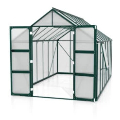 Serre De Jardin Olymp 11,5m² En Alu émeraude Et Polycarbonate 4mm - Vitavia -Jardin Serre Boutique serre de jardin olymp 115m en alu emeraude et polycarbonate 4mm vitavia 2