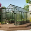 Serre De Jardin Olymp 11,5m² En Alu émeraude Et Polycarbonate 6mm - Vitavia -Jardin Serre Boutique serre de jardin olymp 115m en alu emeraude et polycarbonate 6mm vitavia