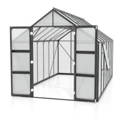 Serre De Jardin Olymp 11,5m² En Alu Noir Et Polycarbonate 4mm - Vitavia -Jardin Serre Boutique serre de jardin olymp 115m en alu noir et polycarbonate 4mm vitavia 2