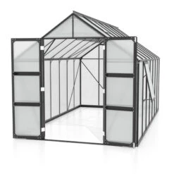 Serre De Jardin Olymp 11,5m² En Alu Noir Et Polycarbonate 6mm - Vitavia -Jardin Serre Boutique serre de jardin olymp 115m en alu noir et polycarbonate 6mm vitavia 2