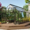 Serre De Jardin Olymp 11,5m² En Alu Noir Et Verre De Sécurité 3mm - Vitavia -Jardin Serre Boutique serre de jardin olymp 115m en alu noir et verre de securite 3mm vitavia