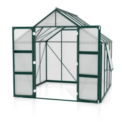 Serre De Jardin Olymp 6,7m² En Alu émeraude Et Polycarbonate 4mm - Vitavia -Jardin Serre Boutique serre de jardin olymp 67m en alu emeraude et polycarbonate 4mm vitavia 2