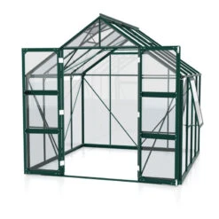 Serre De Jardin Olymp 6,7m² En Alu émeraude Et Verre De Sécurité 3mm - Vitavia -Jardin Serre Boutique serre de jardin olymp 67m en alu emeraude et verre de securite 3mm vitavia 2