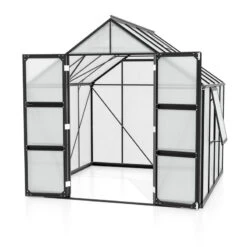 Serre De Jardin Olymp 6,7m² En Alu Noir Et Polycarbonate 6mm - Vitavia -Jardin Serre Boutique serre de jardin olymp 67m en alu noir et polycarbonate 6mm vitavia 2