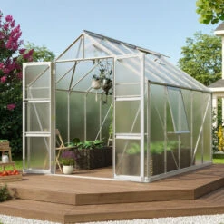 Serre De Jardin Olymp 8,3m² En Alu Anodisé Et Polycarbonate 4mm - Vitavia -Jardin Serre Boutique serre de jardin olymp 83m en alu anodise et polycarbonate 4mm vitavia 1