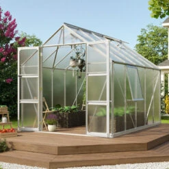 Serre De Jardin Olymp 8,3m² En Alu Anodisé Et Polycarbonate 6mm - Vitavia -Jardin Serre Boutique serre de jardin olymp 83m en alu anodise et polycarbonate 6mm vitavia 1