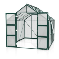 Serre De Jardin Olymp 8,3m² En Alu émeraude Et Polycarbonate 4mm - Vitavia -Jardin Serre Boutique serre de jardin olymp 83m en alu emeraude et polycarbonate 4mm vitavia 2