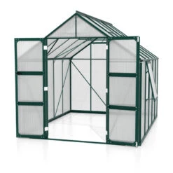Serre De Jardin Olymp 8,3m² En Alu émeraude Et Polycarbonate 6mm - Vitavia -Jardin Serre Boutique serre de jardin olymp 83m en alu emeraude et polycarbonate 6mm vitavia 2