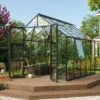 Serre De Jardin Olymp 8,3m² En Alu émeraude Et Verre De Sécurité 3mm - Vitavia -Jardin Serre Boutique serre de jardin olymp 83m en alu emeraude et verre de securite 3mm vitavia