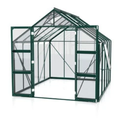 Serre De Jardin Olymp 8,3m² En Alu émeraude Et Verre De Sécurité 3mm - Vitavia -Jardin Serre Boutique serre de jardin olymp 83m en alu emeraude et verre de securite 3mm vitavia 2