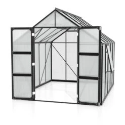 Serre De Jardin Olymp 8,3m² En Alu Noir Et Polycarbonate 4mm - Vitavia -Jardin Serre Boutique serre de jardin olymp 83m en alu noir et polycarbonate 4mm vitavia 2