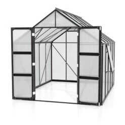 Serre De Jardin Olymp 8,3m² En Alu Noir Et Polycarbonate 6mm - Vitavia -Jardin Serre Boutique serre de jardin olymp 83m en alu noir et polycarbonate 6mm vitavia 2