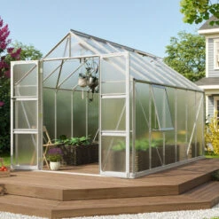 Serre De Jardin Olymp 9,9m² En Alu Anodisé Et Polycarbonate 6mm - Vitavia -Jardin Serre Boutique serre de jardin olymp 99m en alu anodise et polycarbonate 6mm vitavia 1