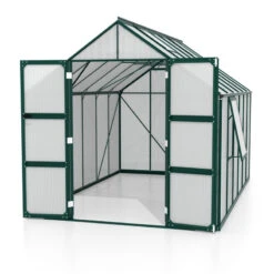Serre De Jardin Olymp 9,9m² En Alu émeraude Et Polycarbonate 4mm - Vitavia -Jardin Serre Boutique serre de jardin olymp 99m en alu emeraude et polycarbonate 4mm vitavia 2