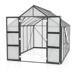 Serre De Jardin Olymp 9,9m² En Alu Noir Et Polycarbonate 6mm - Vitavia -Jardin Serre Boutique serre de jardin olymp 99m en alu noir et polycarbonate 6mm vitavia 2
