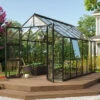 Serre De Jardin Olymp 9,9m² En Alu Noir Et Verre De Sécurité 3mm - Vitavia -Jardin Serre Boutique serre de jardin olymp 99m en alu noir et verre de securite 3mm vitavia