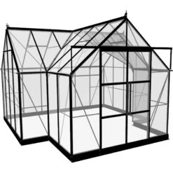 Serre De Jardin Orangerie 12,9m² Noire En Verre Trempé Garden Room - Halls -Jardin Serre Boutique serre de jardin orangerie 129m noire en verre trempe garden room halls 10