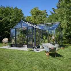 Serre De Jardin Orangerie 21,5m² En Aluminium Noir Et Verre Trempé 3mm - Juliana -Jardin Serre Boutique serre de jardin orangerie 215m en aluminium noir et verre trempe 3mm juliana 18