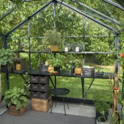 Serre De Jardin Orangerie 21,5m² En Aluminium Noir Et Verre Trempé 3mm - Juliana -Jardin Serre Boutique serre de jardin orangerie 215m en aluminium noir et verre trempe 3mm juliana 6